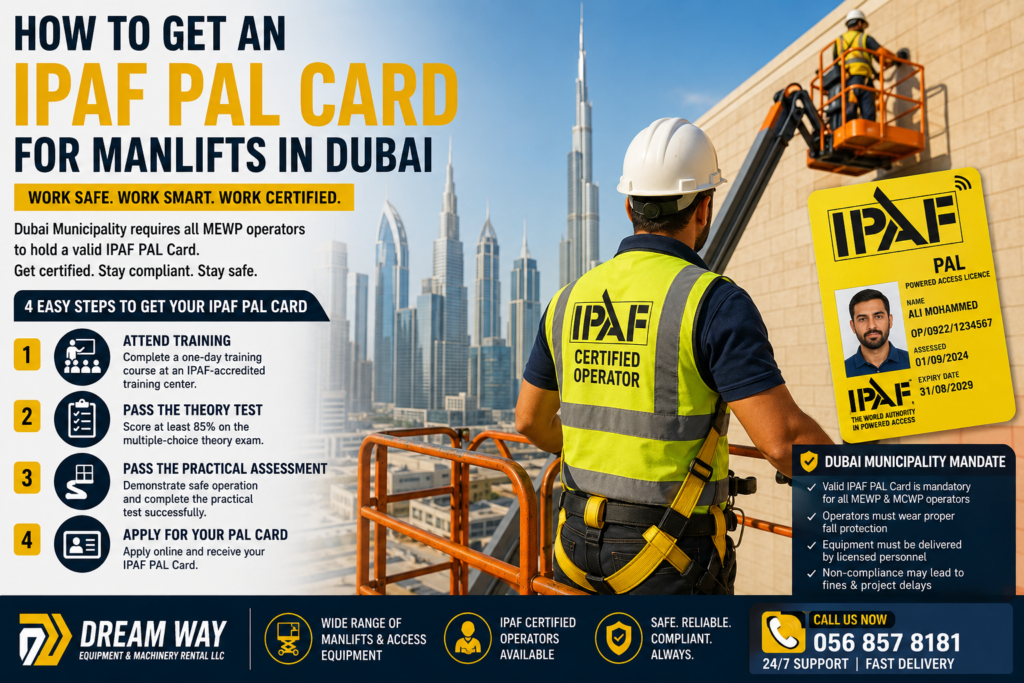 How to get an IPAF PAL Card for manlifts in Dubai - Dream Way Equipment ...