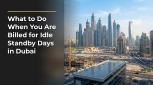 Idle scissor lifts on site billed for standby days in Dubai